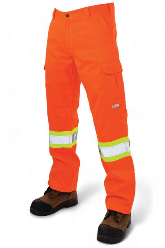 Tough Duck Relaxed-Fit Twill Safety Cargo Work Pant