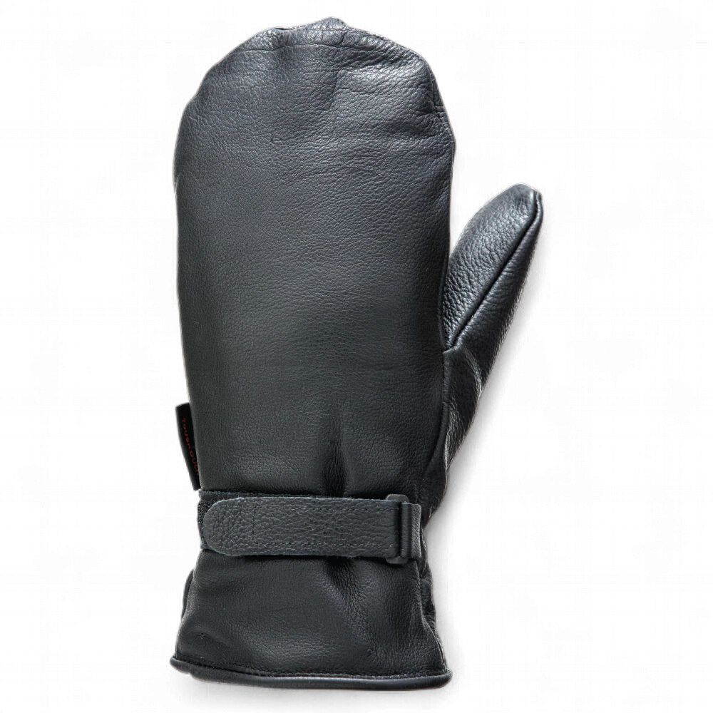 Tough Duck Adjustable Pile Lined Mitt, Colour: Black, Size: Medium
