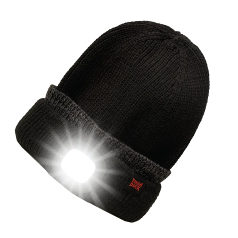 Tough Duck LED Light Beanie, Colour: Black, Size: O/S