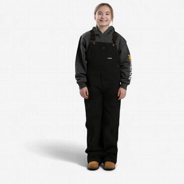 Berne Youth Unlined Overall, Colour: Black, Size: 4