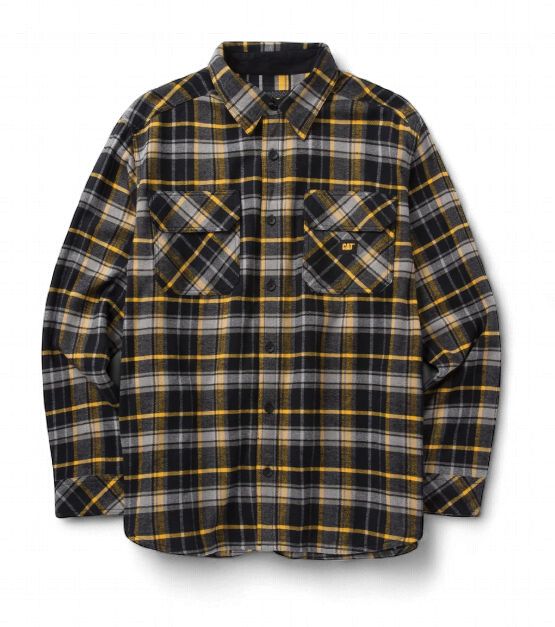 CAT Heavyweight Overshirt, Colour: Black Mustard Yellow, Size: M