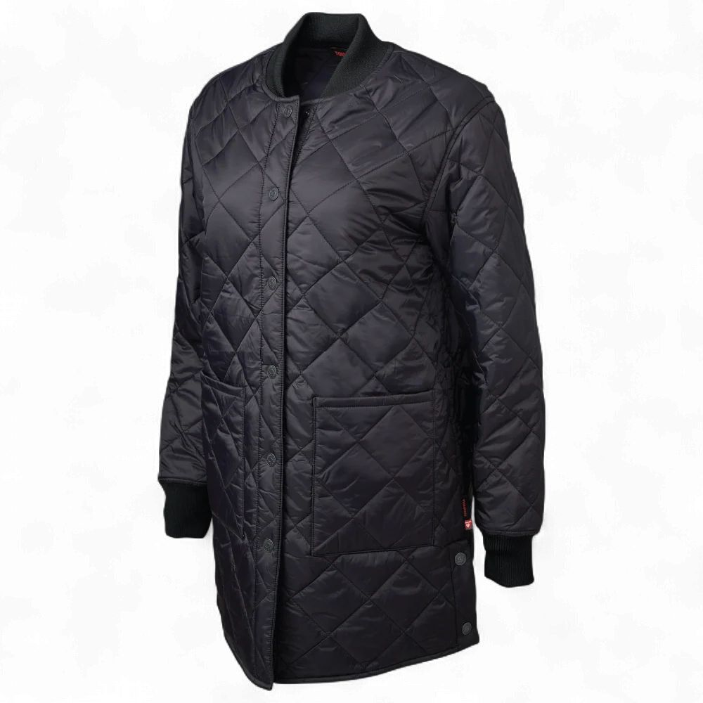 Tough Duck Women's Primaloft Long Freezer Jacket, Colour: Black, Size: XSmall