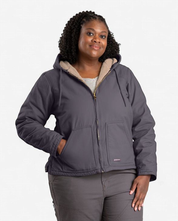 Berne Women's Sherpa-Lined Duck Hooded Jacket