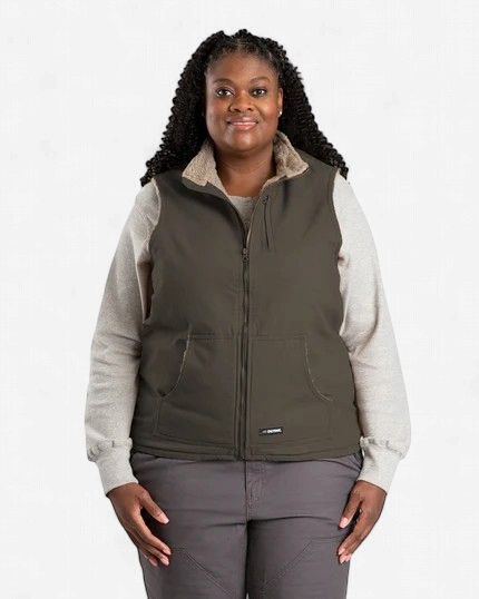 Berne Women's Sherpa-Lined Softstone Duck Vest