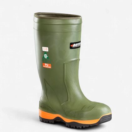 Baffin Ice Bear Steel Toe Rubber Boot, Colour: Forest/Orange/Black, Size: 8