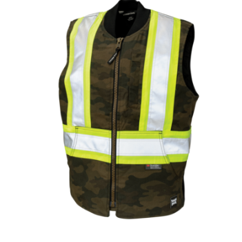 Tough Duck Camo Flex Duck Safety Vest, Colour: Camo, Size: Medium