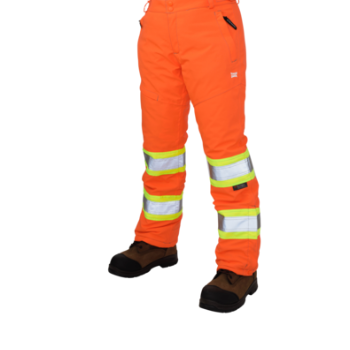 Tough Duck Women's Insulated Tough Flex Safety Pant, Colour: Orange, Size: Medium