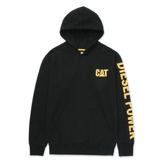CAT Diesel Power Pullover Hoodie, Colour: Black, Size: M