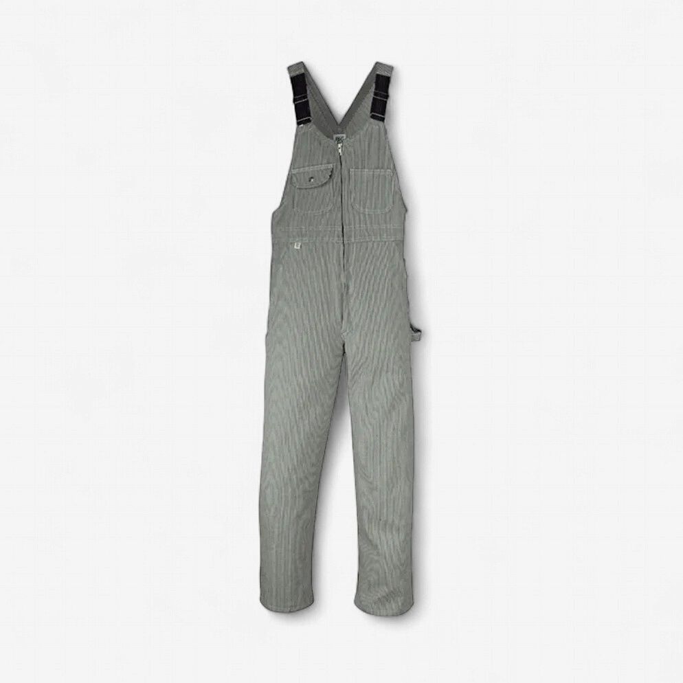 Big Bill Hickory Stripe Bib Overalls - RN76946, Colour: Striped, Size: 32