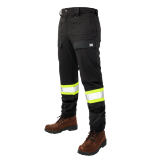 Tough Duck Comfort Fit Free Stretch Safety Jogger, Colour: Black, Size: Small