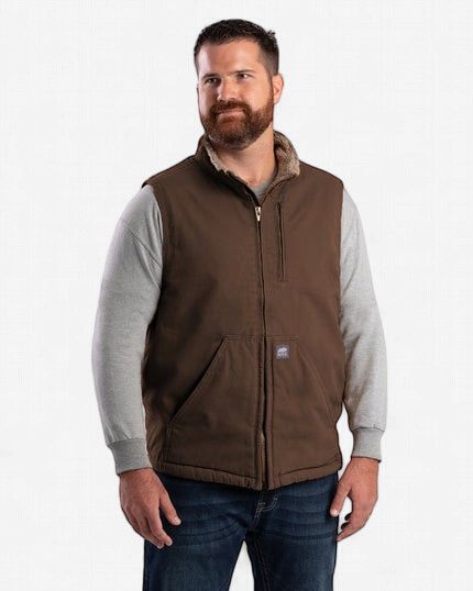 Berne Heartland Sherpa-Lined Washed Duck Vest