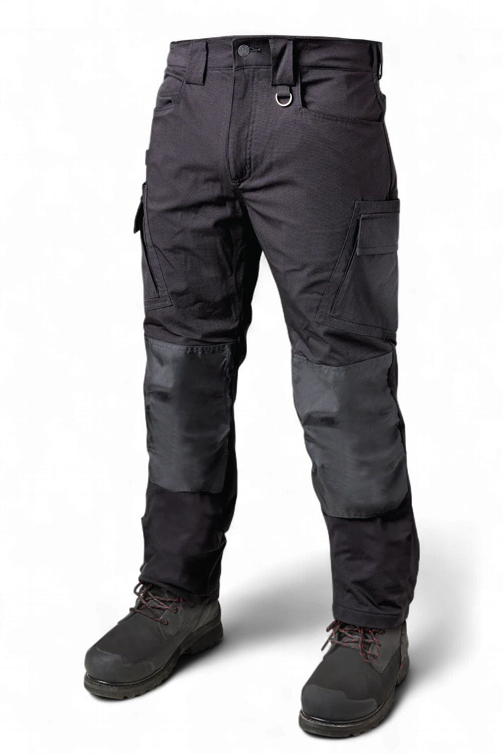 Tough Duck Comfort Fit Fleece Lined Cargo Pant, Colour: Black, Size: Small