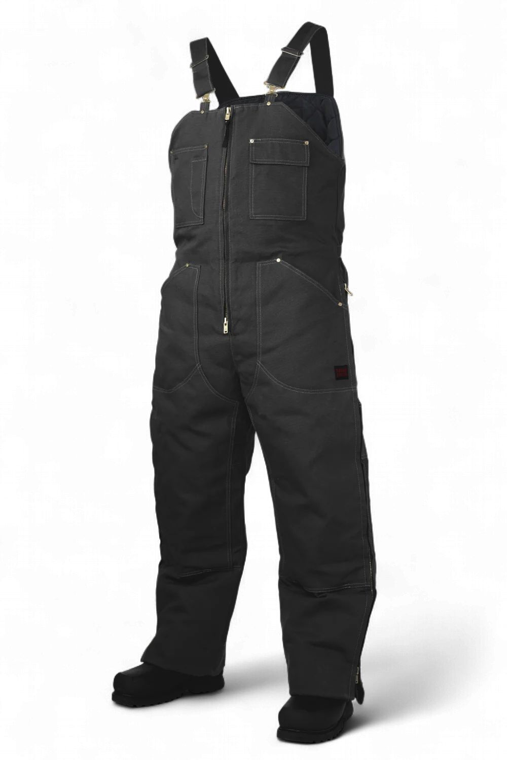 Tough Duck Insulated Duck Bib Overall - WB03, Colour: Black, Size: Small