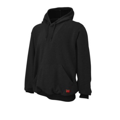 Tough Duck Fleece Pullover Hoodie - WJ22, Colour: Black, Size: Small