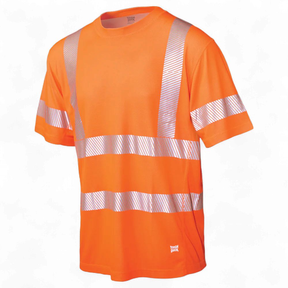 Tough Duck Safety Cooling T-Shirt - ST24, Colour: Orange, Size: Small