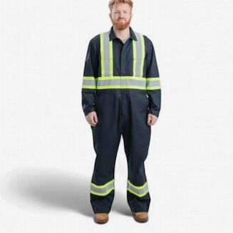 Berne Safety Striped Gasket Unlined Coverall