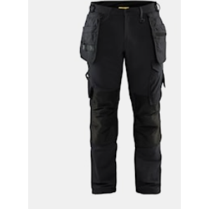 Blaklader Flux 4-Way Stretch Pants, Colour: Black, Size: 30X32