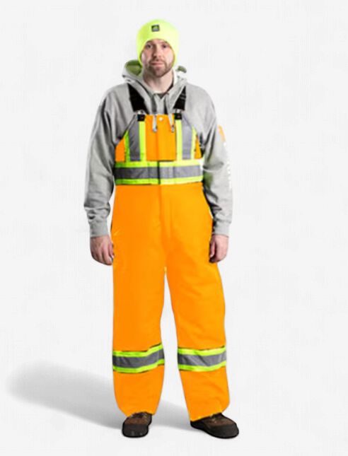 Berne Safety Striped Insulated Bib Overall