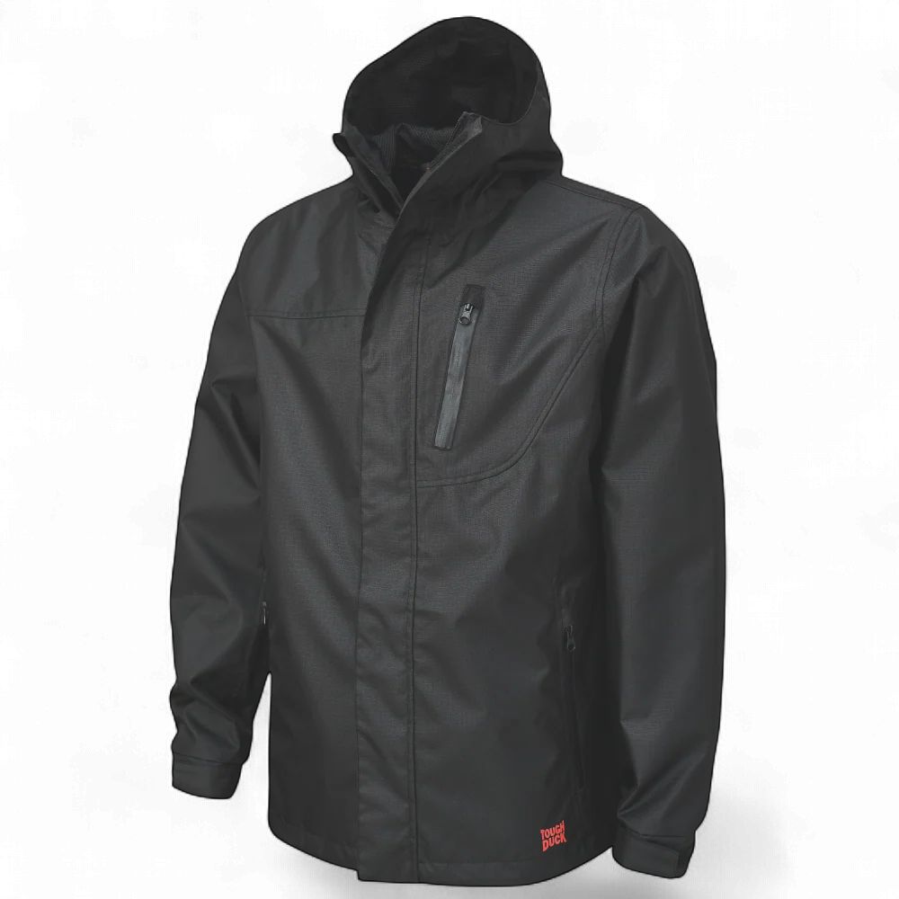 Tough Duck Rain Jacket, Colour: Black, Size: Medium