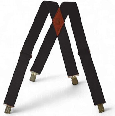 Big Bill Clip-On Utility Suspenders, Colour: Black, Size: OS
