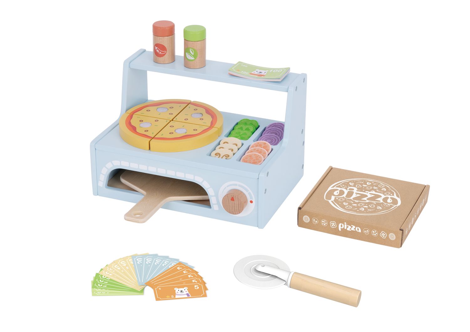 Pizzería de Madera con Horno y Accesorios