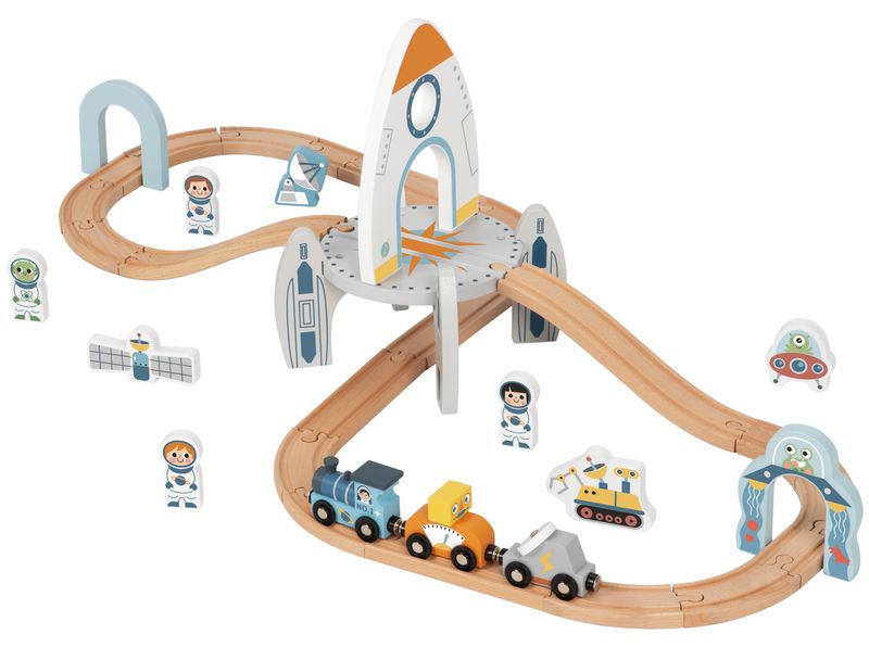 Estación Espacial Galáctica – Set de Tren de Madera