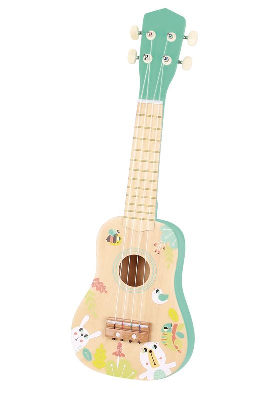 Ukelele de Madera con Animales del Bosque