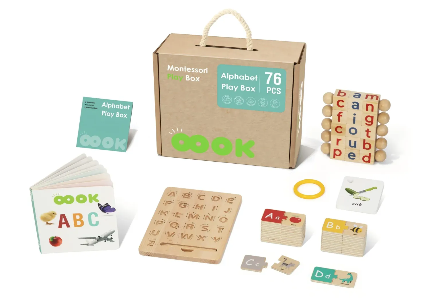 Caja Montessori Educacional de Abecedario