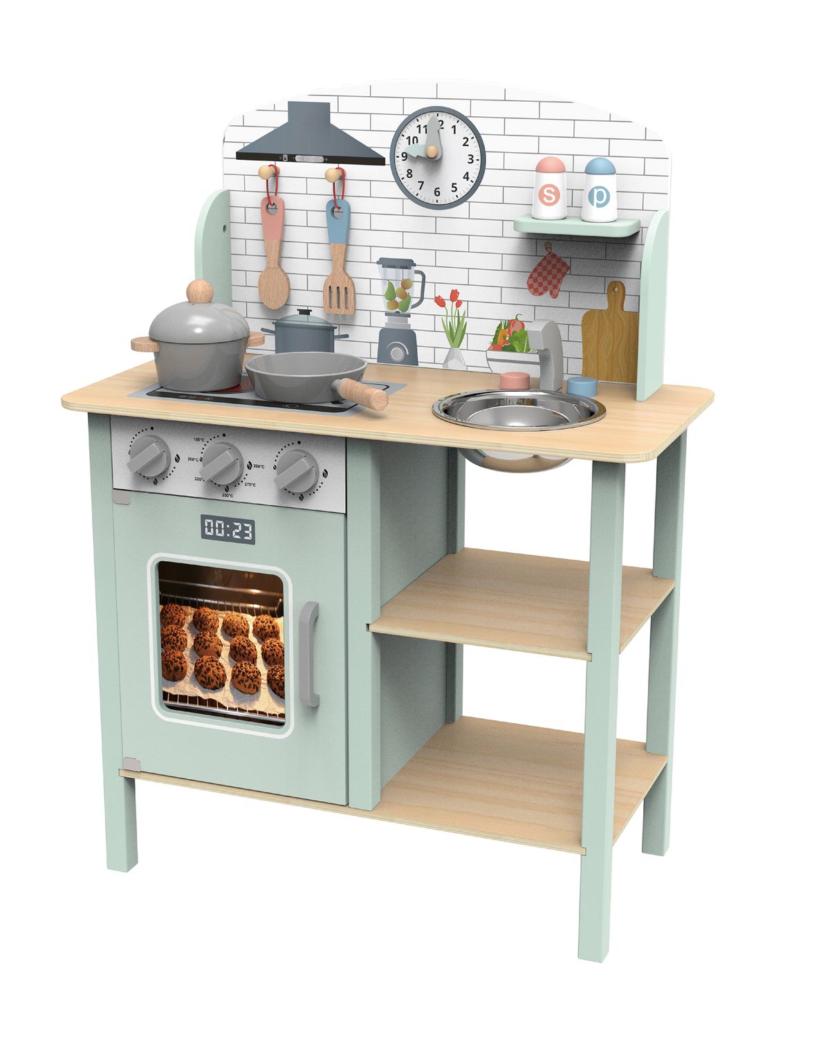 Cocina de Madera con Accesorios