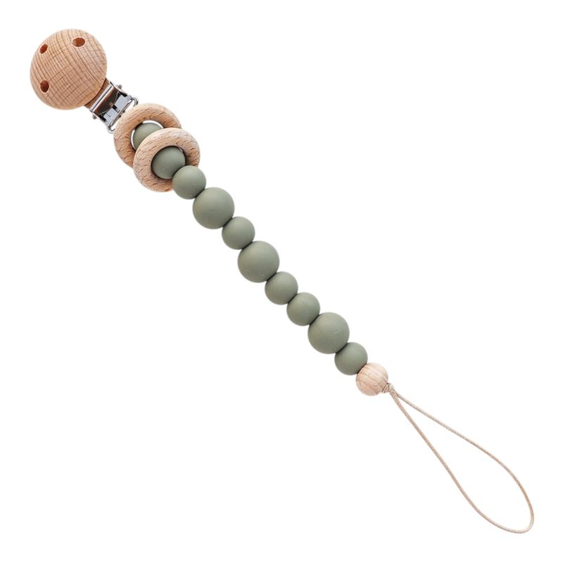 Sujetador para Chupete de Madera y Silicona Stella Kids
