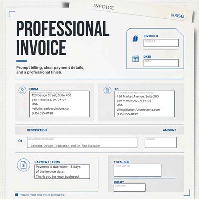 Professional Invoice Template – Editable Business Invoice