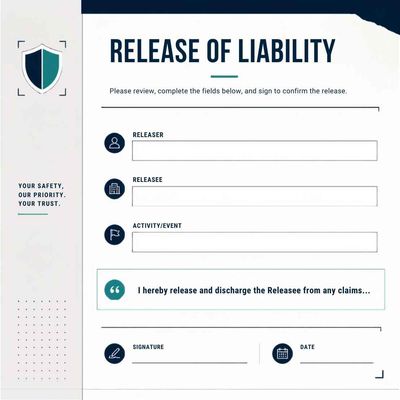 Release of Liability Waiver Form – Printable PDF Template