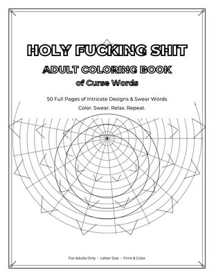 Sweary &amp; Intricate Adult Coloring Book | 50 Pages "Fuck Off" and More