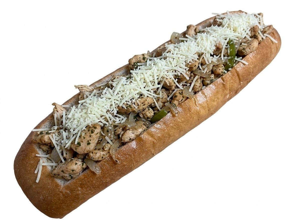 Open Stuffed Chicken Cheesesteak