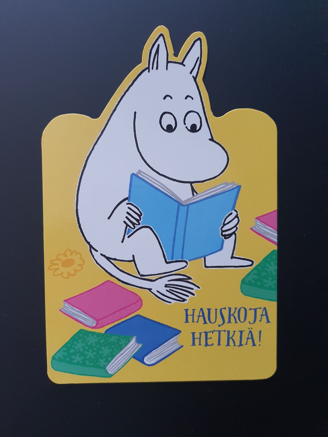 Pocztówka Muminek z książką