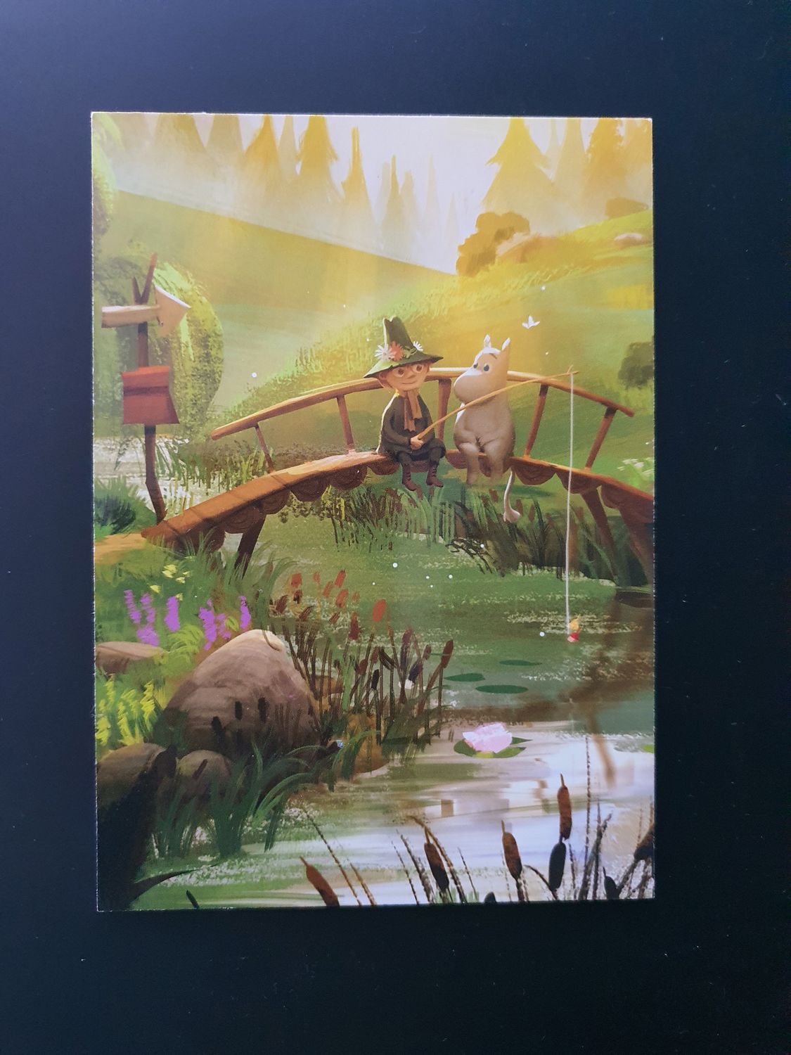 Pocztówka animacja Włóczykij i Muminek.