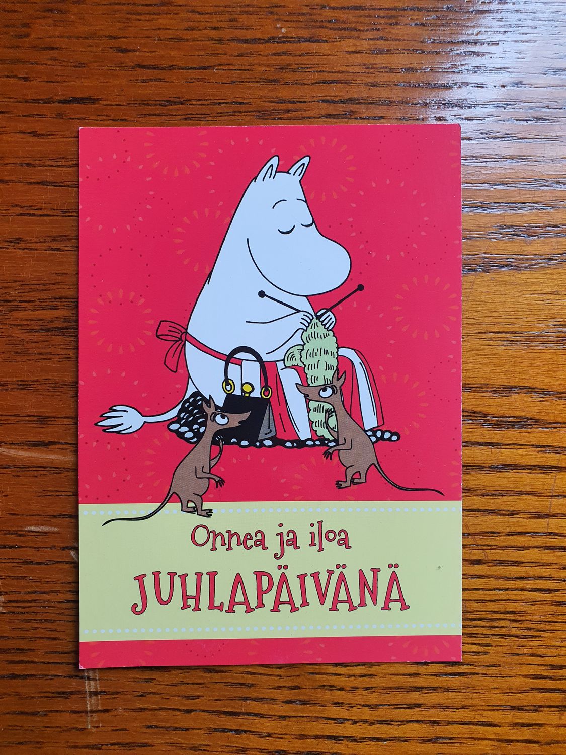 Pocztówka Mamusia Muminka i zwierzaczki