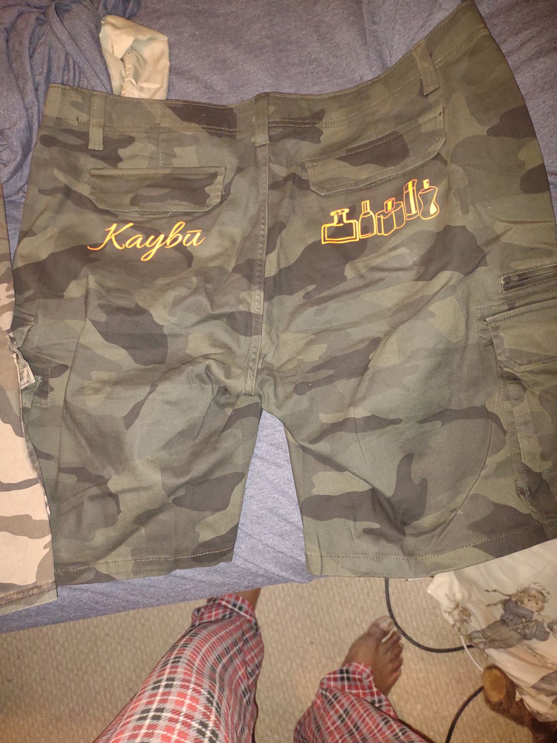 Dark camouflage shorts