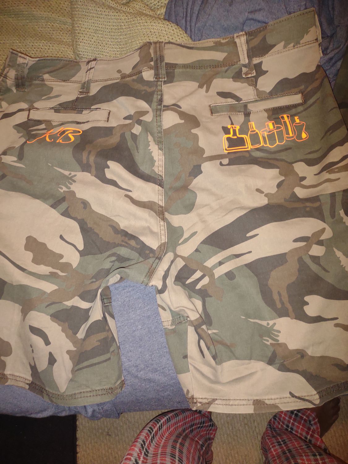 Light camouflage shorts