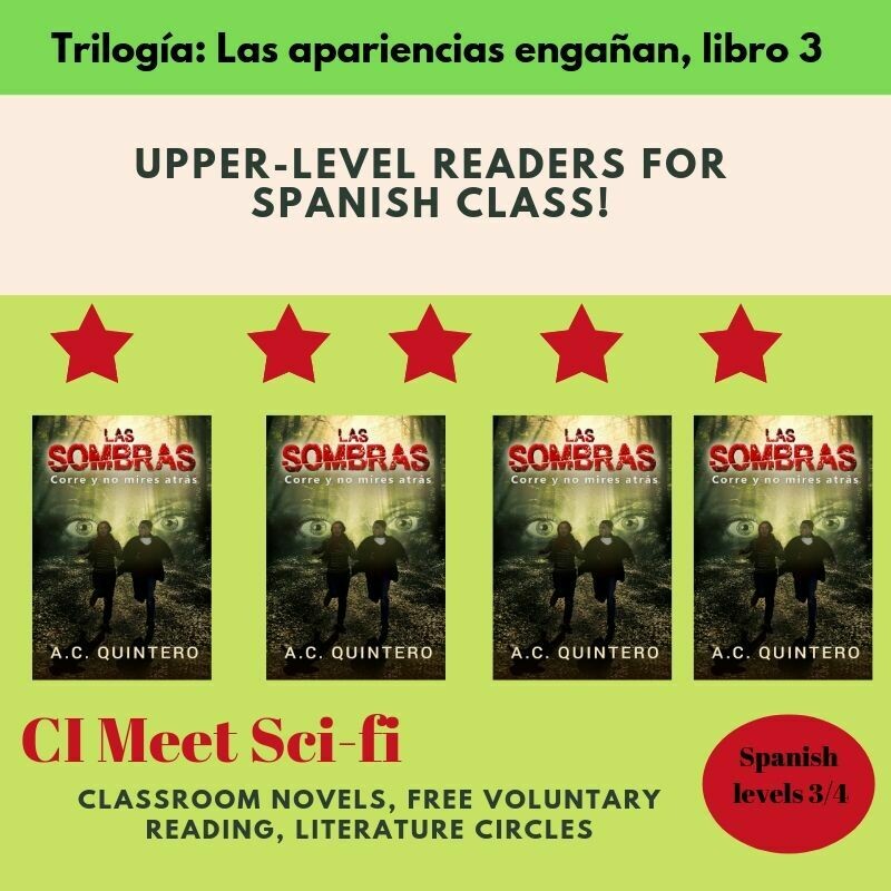 Las sombras Spanish Reader Level 3+ (4 Novels)