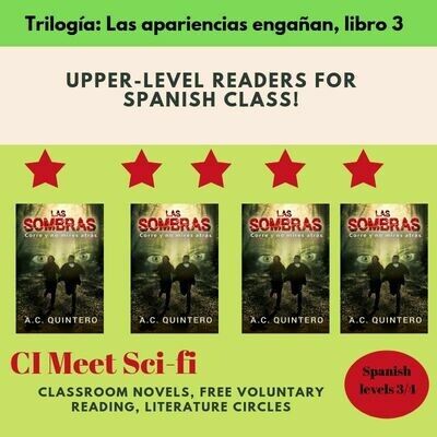 Las sombras Spanish Reader Level 3+ (4 Novels)