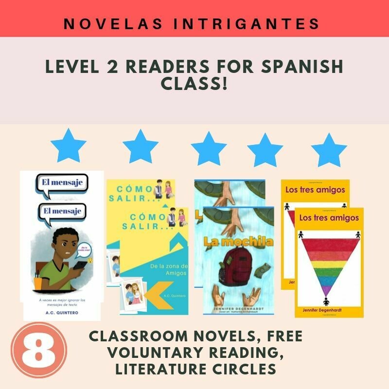 8 Novels Level 2 Spanish FVR Reading Bundle