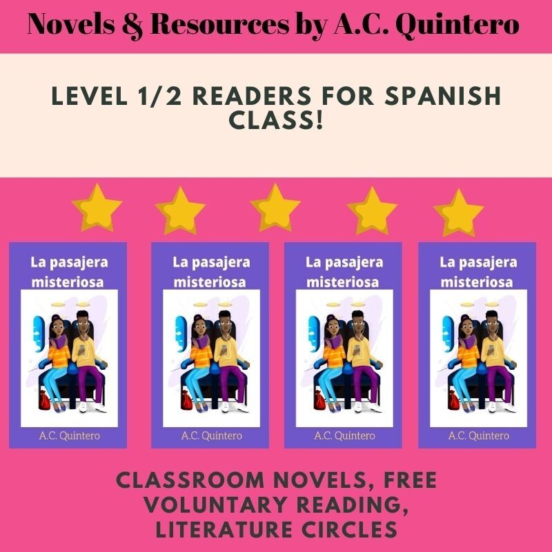 4 Novels &quot;La pasajera misteriosa&quot; Level 2