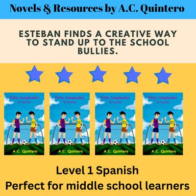 4 Novels Feliz Cumpleaños- Spanish 1 Reader