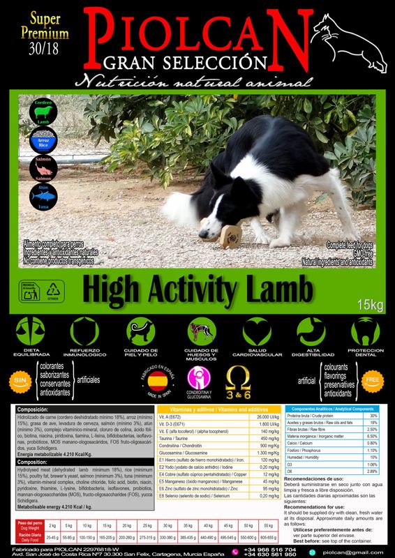 Piolcan Super Premium High Activity Lamb 30/18 Piolcan Super Premium High Activity Lamb 30/18