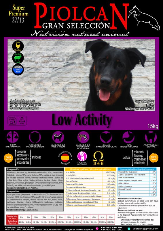 Piolcan Super Premium Low Activity 27/13 Piolcan Super Premium Low Activity 27/13