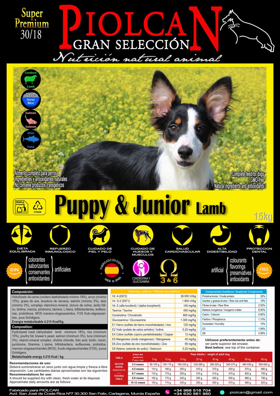Piolcan Super Premium Puppy & Junior Lamb 30/18 Piolcan Super Premium Puppy & Junior Lamb 30/18