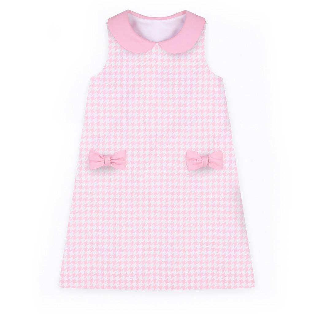 Houndstooth Dress with Bow Pockets