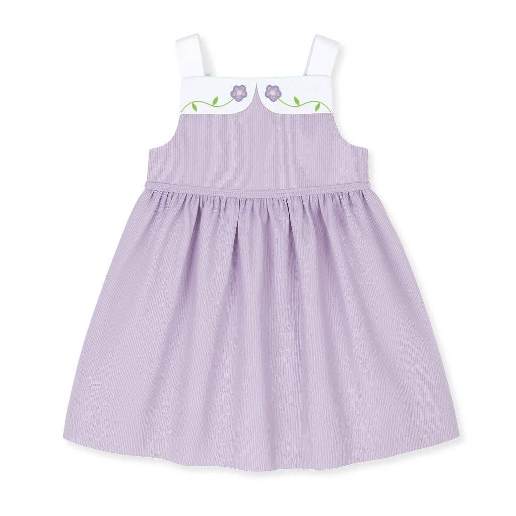 Pincord Dress with Flowers