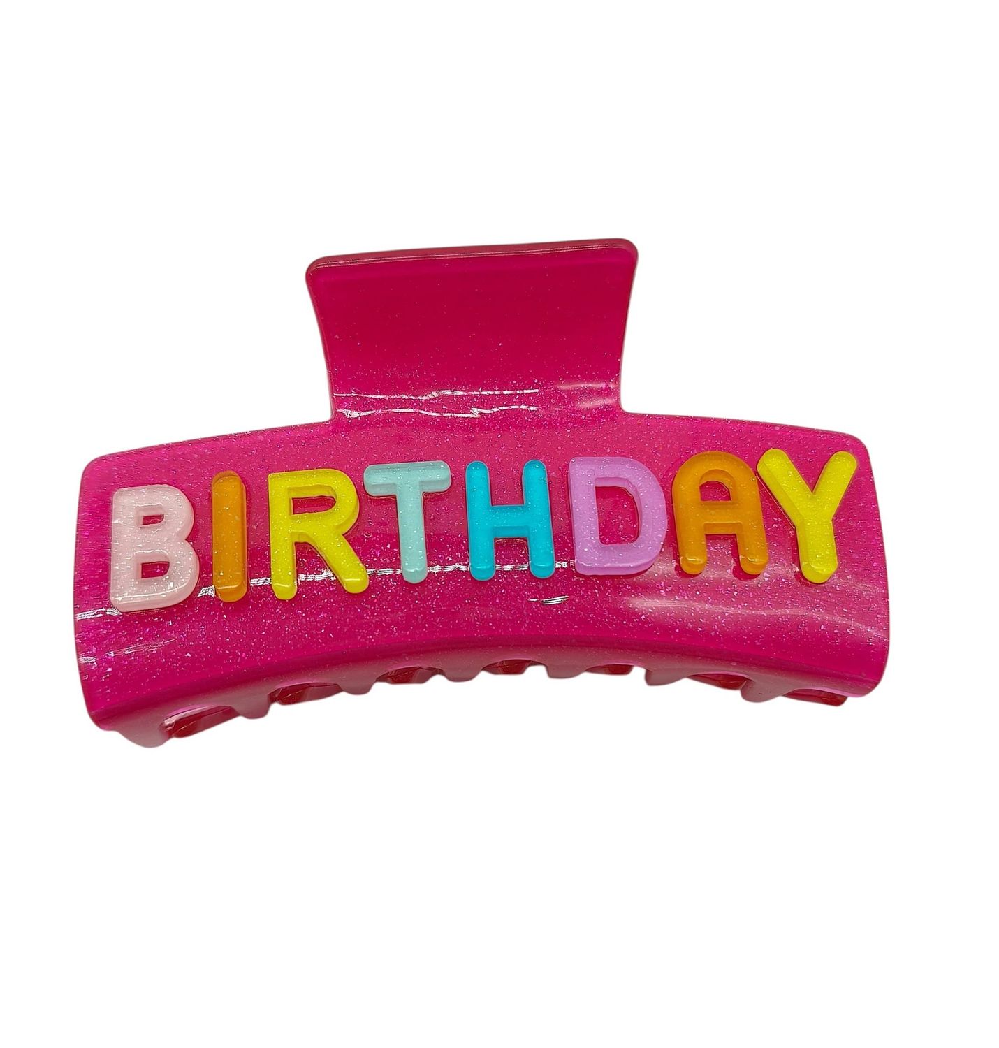 Happy Birthday Hair Claw Clip
